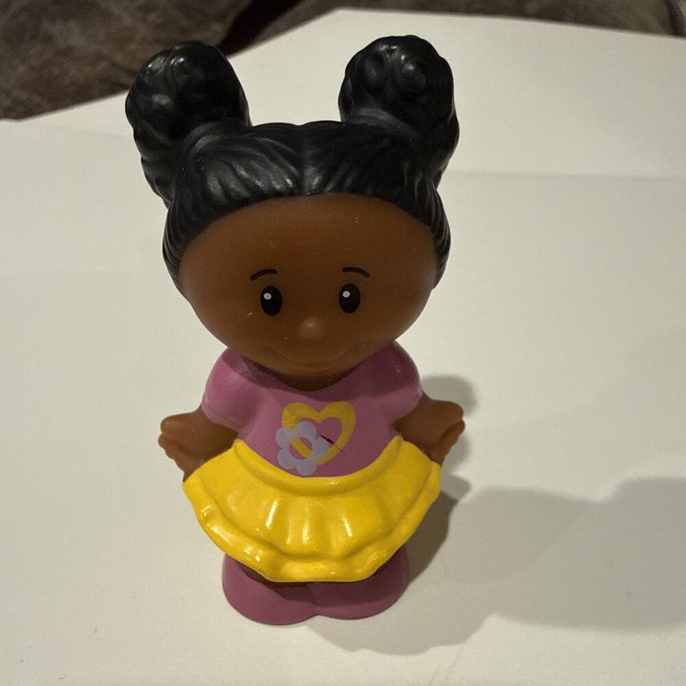 Fisher Price Little People Figure Tessa Girl Pink Dress African American 2012
